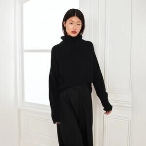 Quince Baby Alpaca Wool Turtleneck XS NWT Black